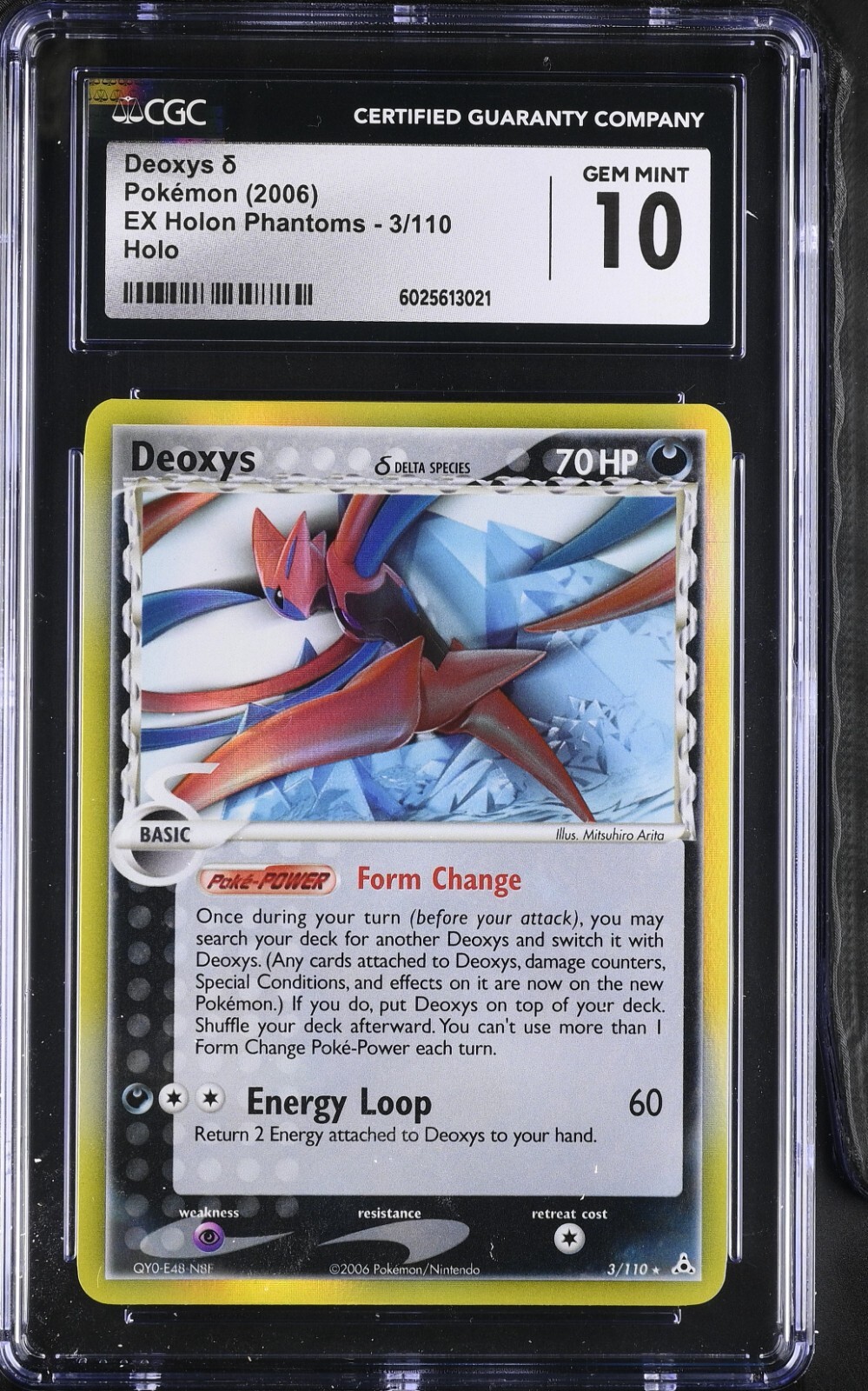CGC 10 Deoxys Holo 3/110 EX Holon Phantoms 2006 Pokemon Card