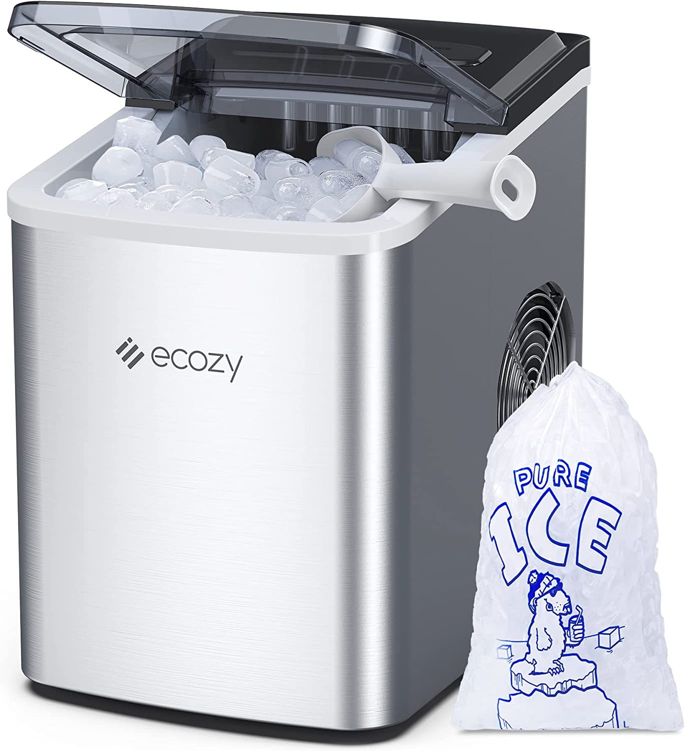 Portable Ice Maker Countertop, 9 Cubes Ready in 6 Mins, 26 Lbs in 24 Hours, Self-image