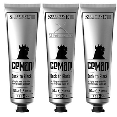 SELECTIVE CEMANI Back to Black Styling Gel mit Tönung 3x 150ml