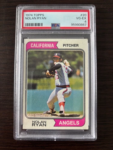 1974 TOPPS BASEBALL #20 NOLAN RYAN PSA 4 VG-EX JUST BACK FROM PSA
