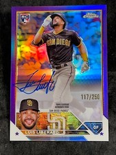 2023 Topps Chrome PURPLE REFRACTOR ROOKIE AUTO Luis Liberato 117/250