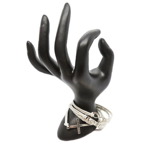 Pulsera Inspirativa Tono Plateado Metal Infinity, Love, Cross - Imagen 7 de 10