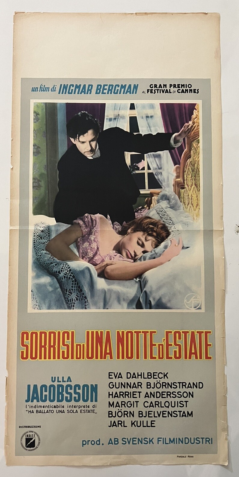 Locandina originale film Sorrisi di una notte d'estate (1955) - Regia di Ingmar Bergman