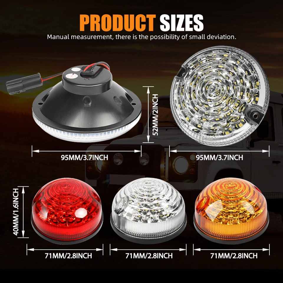 10PCS Complete LED Light Upgrade Kit Lamp For Land Rover Defender 1990-2016 2015 - Image 2 of 4