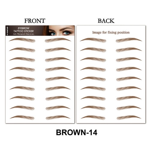 Eyebrow Tattoo Stickers False Eyebrows Real Waterproof Stick On Look Makeup Tool - Picture 31 of 33