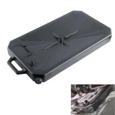 Universal Motorcycle Low Profile Oil Drain Pan Spout Fit For Harley Honda Yamaha