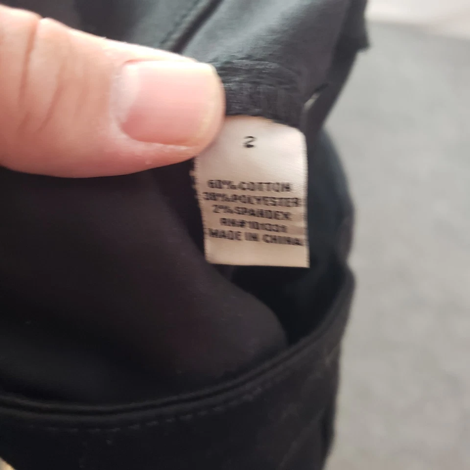 Pantalones Cortos Refuge Para Mujer 2 Negros Chinos tiro alto Botón Mosca Informal Bolsillos Damas Foto 4 de 4