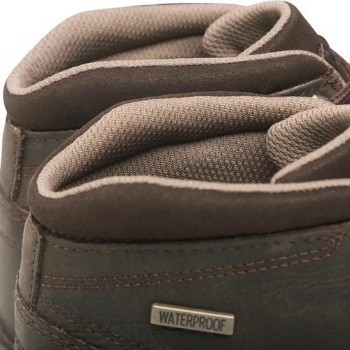 Caterpillar Mens Waterproof Ankle Boots Cat Elude Leather Brown Wide