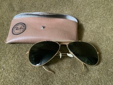 WW2 Colonels Ray Ban Tinted Aviator Sunglasses Bausch  Lomb 1/10 12k GF w/Case