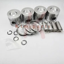 4 Pcs STD E2190 Piston (Clip & Pin) &Rings fit for Cummins B3.3 Engine