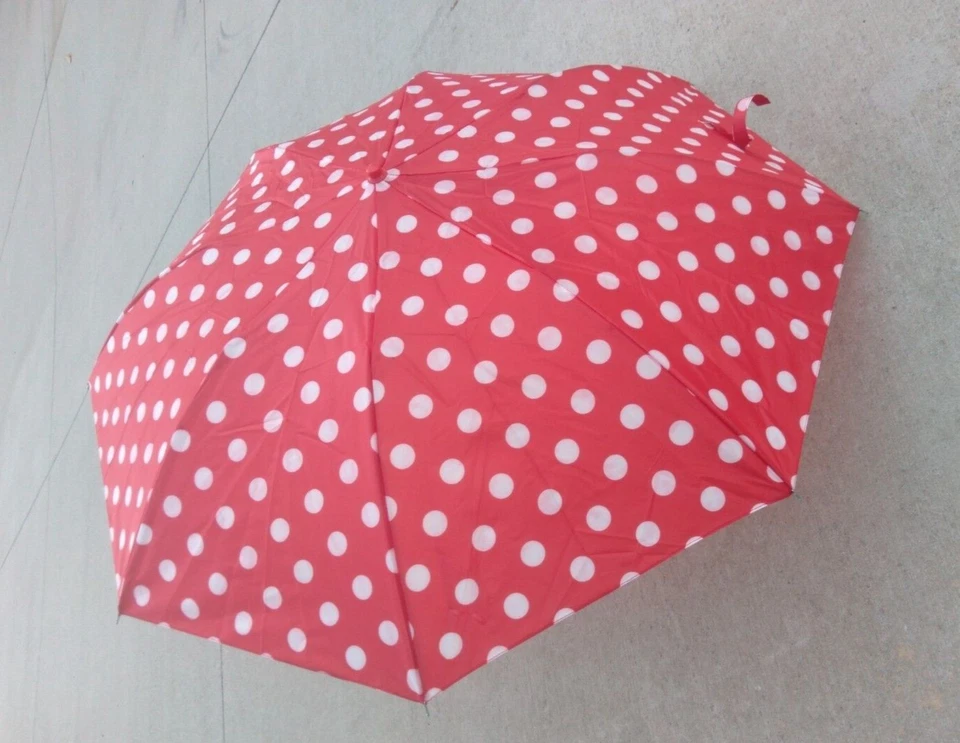 Paraguas Polkadot, "Betty Boop" rojo y blanco Foto 2 de 4