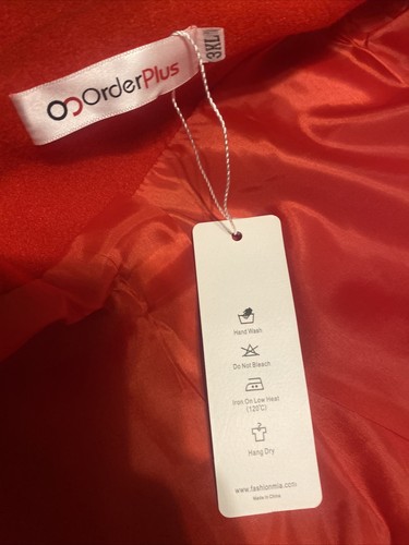 Cappotto moda donna OC ORDER PLUS rosso taglia L3XL nuovo con etichetta - Foto 11 di 12
