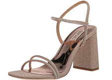 Badgley Mischka Firey Ankle Strap Slingback Sandals Pale Gold Size 10M