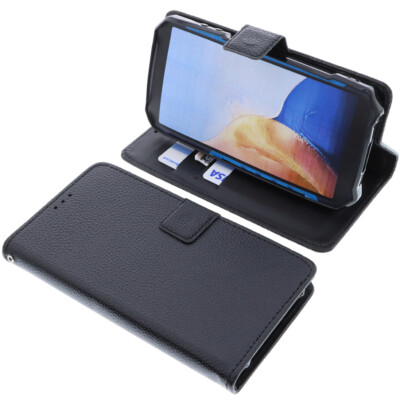 Tasche für Ulefone Armor X9 Book-Style Schutz Hülle Handytasche Buch Schwarz