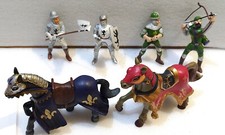 4 x Ritter  + 2 Pferde von Simba !! ((Teilweise ohne Waffe)