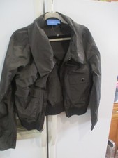 Simply Vera Wang nwt new modern bomber poly woven  zip jacket L crop