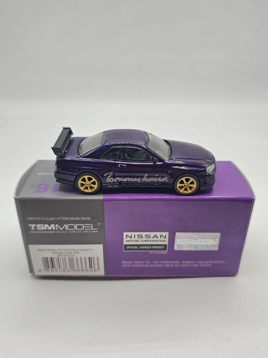 Mini GT 1:64 Nissan GT-R (R34) Tommykaira R-z Midnight Purple #616