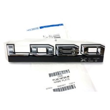 Ford F-150 LOBO XLT 2015-2017 guardabarros izquierdo emblema cromo negro OEM FL3Z-16720-M