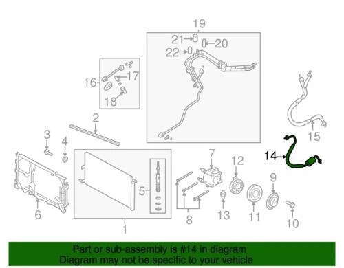 Genuine Ford Lincoln 2007-2009 F-150 Navigator AC Refrigerant Hose 9L3Z-19972-C - Image 4 of 4