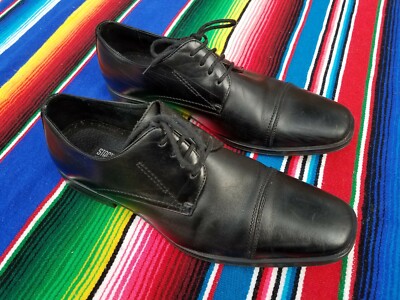 Stacy Adams Waltham, Black Cap Toe Oxford, Men's Size 8M