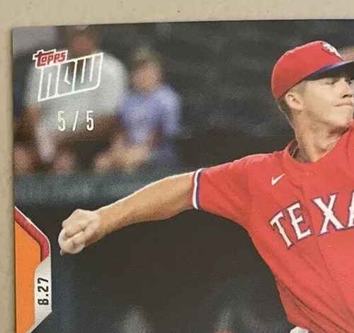 2021 Topps NOW #716 ⚾️ Glenn Otto Texas Rangers Call Up ⚾️ Orange #5/5 Rookie - Picture 2 of 7