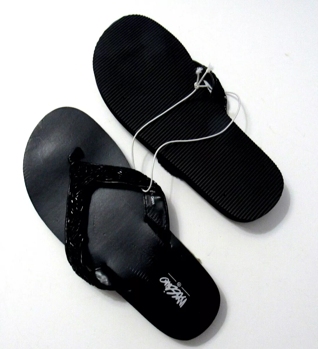 NWOT LADIES BLACK BEAD MOSSIMO FLIP FLOPS SIZE 5 eBay