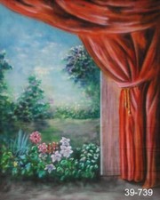 Pro 10'x20' Muslin 100 Airbrush Painted Photo Garden Backdrop Background 39-739