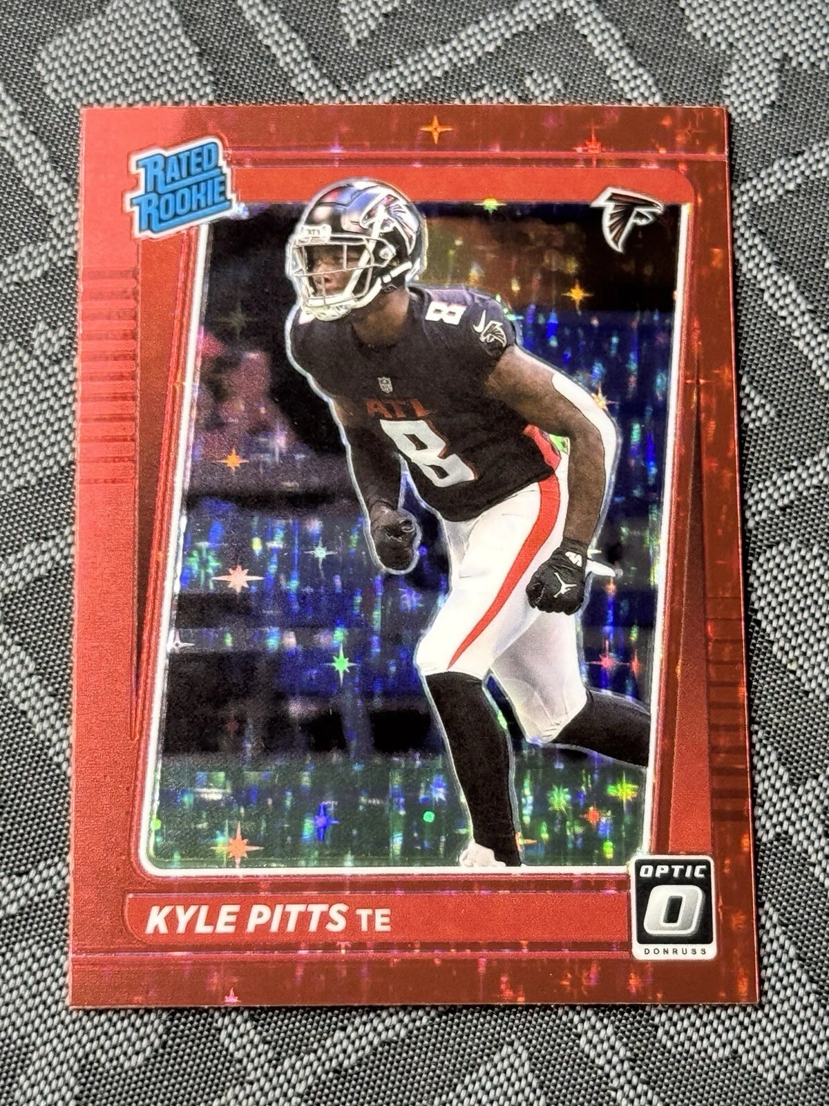 KYLE PITTS 2021 DONRUSS OPTIC RATED ROOKIE RED STARS PRIZM RC #211 FALCONS
