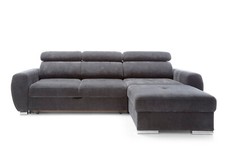 Ecksofa mit Schlaffunktion und Bettkasten Eckcouch L-Form Couch Selma Modern 03