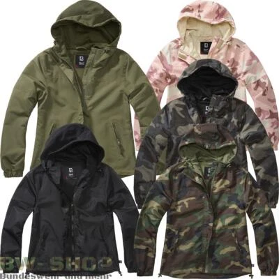 BRANDIT WINDBREAKER SOMMER ZIPPER DAMEN REGENJACKE WINDJACKE ARMY ÜBERGANGSJACKE - Bild 1 von 4