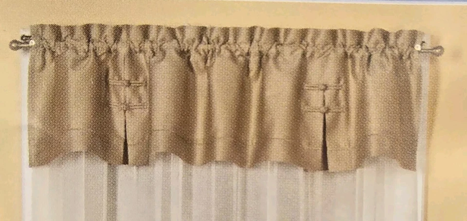 Valance Window Treatments Designable 87 Contempo Taupe 54"W x 13"L #1421 Lot of2 - Image 2 of 4