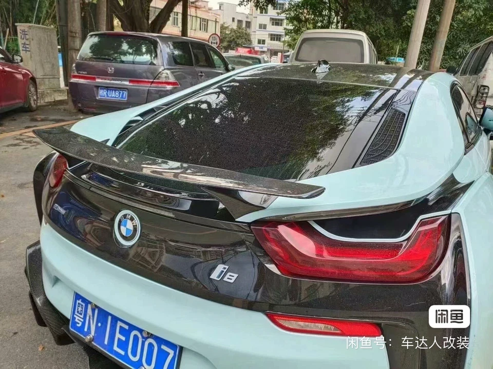 For BMW i8 Coupe Forged Carbon Fiber Rear Boot Trunk Wing Lip Spoiler 2014-2020 - Image 4 of 4