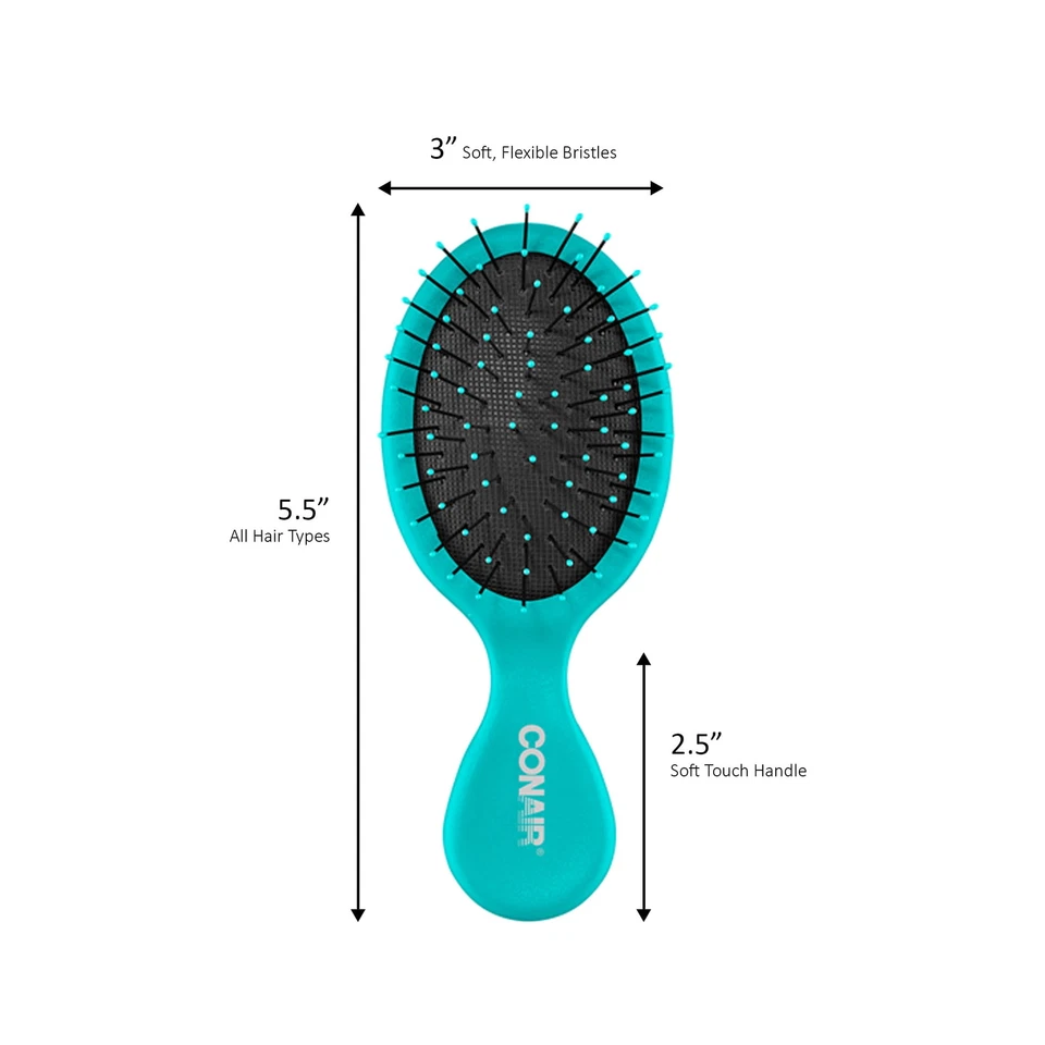 Conair Gentle Detangling Travel-Size Cushion Hairbrush for Wet or Dry Hair - Image 2 of 4