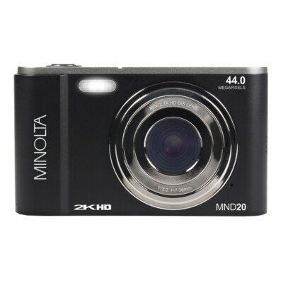 Minolta MND20-BK MND20 16x Digital Zoom 44 MP/2.7K Quad HD Digital Camera