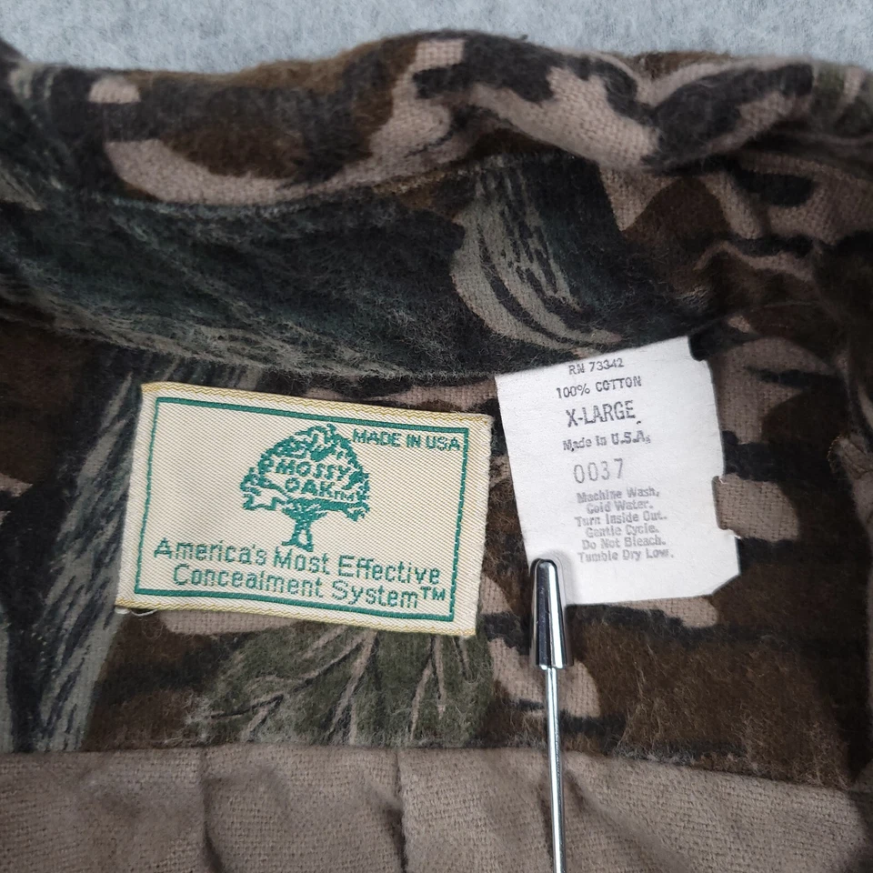 Vintage Mossy Oak Set Men XL Treestand Camo 90s Made in USA Hunting Shirt Pants - Image 4 of 4