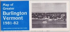 1981-82 Detailed City Street Map Of Burlington Vermont 