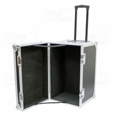 Prox Utility Multipurpose Small DJ Trunk Road Case w/ Foam Lined Wheels  Handle