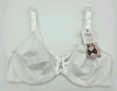 Olga By Warner's Full Support T-Shirt Bra Womens 42C White Underwire Unlined NWT