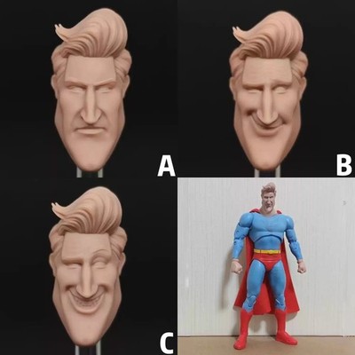 Unpainted 1/12  Super Bad City  Hero style Head Sculpt Fit 6'' ML Figure