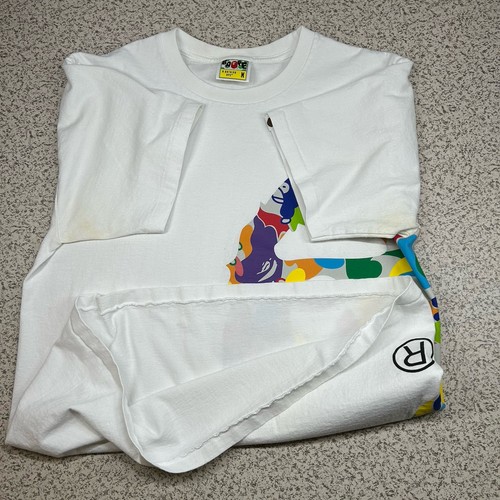 BAPE A Bathing Ape Side Big Ape Head Tshirt Size M Single Stitch - Afbeelding 7 van 13