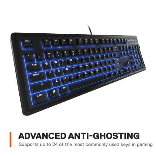 SteelSeries Apex 100 Gaming Keyboard Tactile Silent 64435 - Black - Image 3 of 4