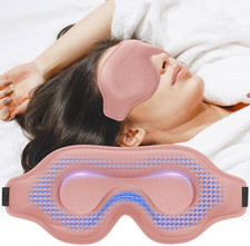 Weighted Eye Mask for Sleeping, 3D Contoured Sleep Mask Blackout with Adjustable