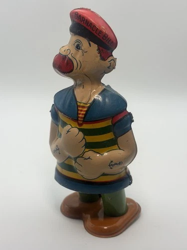 Vintage 1930's Barnacle Bill "The Sailor" Chein Tin Litho Windup Toy