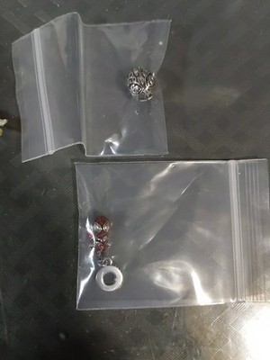 2x Pandora 925 Sterling Silver Marvel Hanging & Mask Spider-Man Charm #CA5
