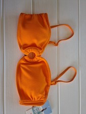 Roxy Colour Jam Bandeau Bikini Top Tangelo Size Small