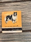 Collie Dog 1969 Vintage Full Body Head Illustration Standard Size Matchbook