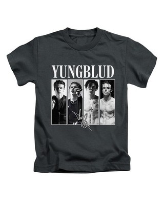Four Pics Yung-Blud Kinder T-Shirt Fun Musik inspiriert Kinder Oberteil Neu