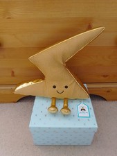 Jellycat. Amuseables Zapperty Lightening Bolt. Gold. Brand New With Tags