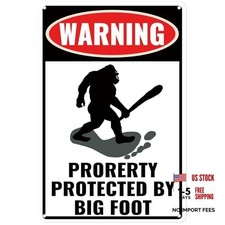 8" x 12" Aluminium Bigfoot Metal Sign - Funny Sasquatch Gift for Bigfoot
