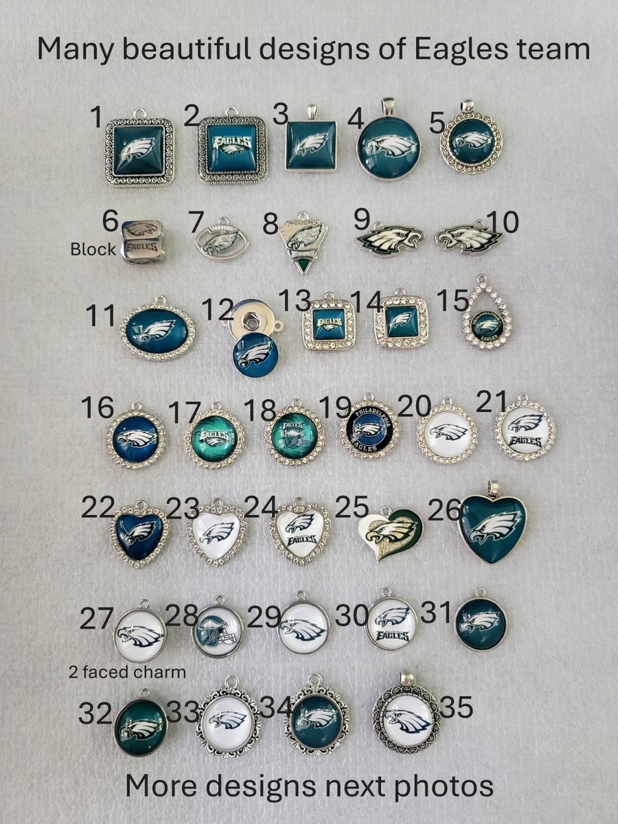 Sale set from 2-4 pcs charms of Philadelphia Eagles Football team, Many  designs